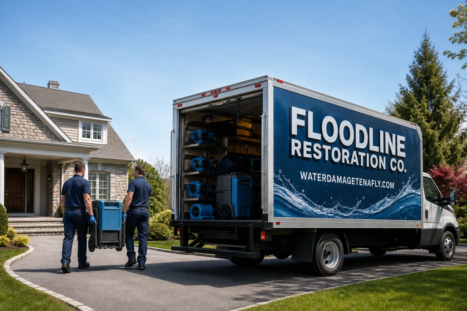 Floodline Restoration Co. damage restoration team